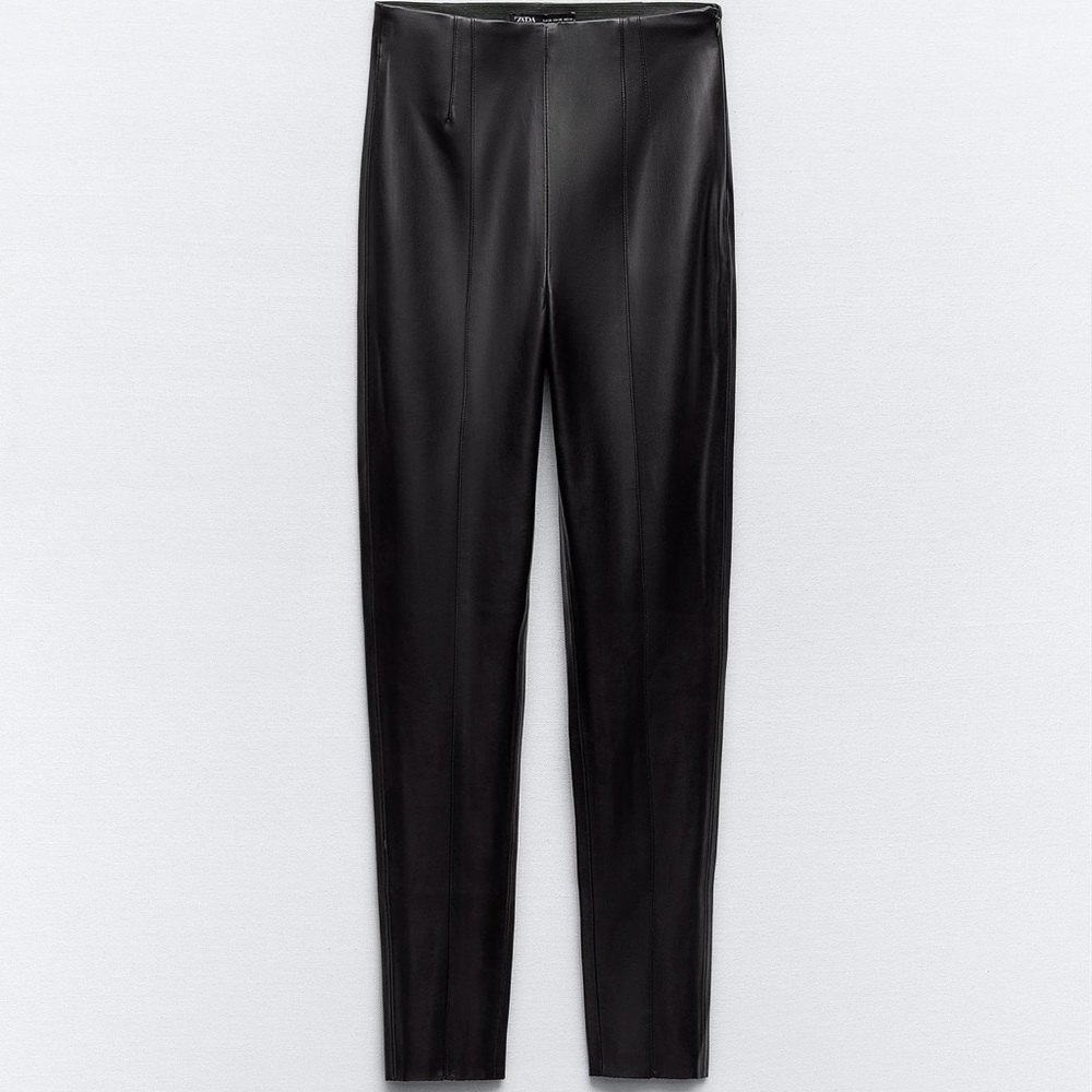ZARA- FAUX LEATHER LEGGINGS